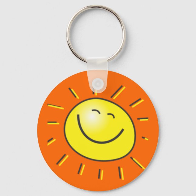 Chaveiro Dia ensolarado, sol sorridente, Dia para sorrir! (Frente)