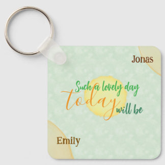 Chaveiro Dia inspirador Sol Pastel Personalizado