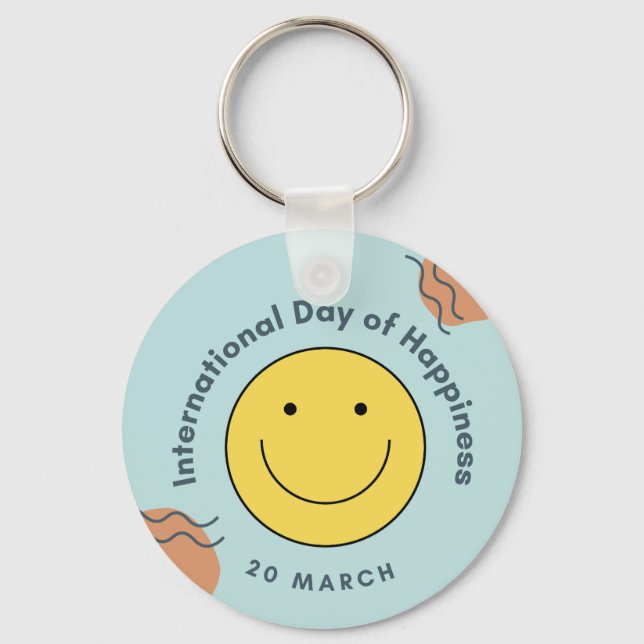 Chaveiro Dia Internacional da Felicidade (Frente)