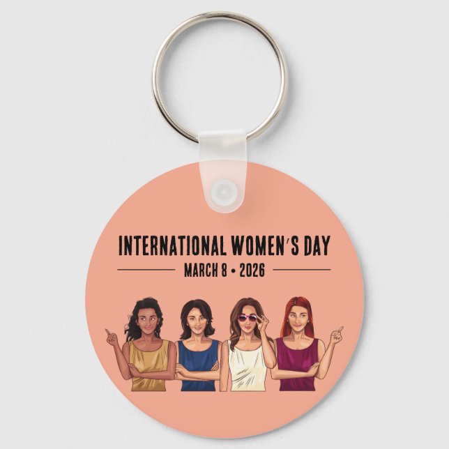 Chaveiro Dia Internacional da Mulher (Frente)