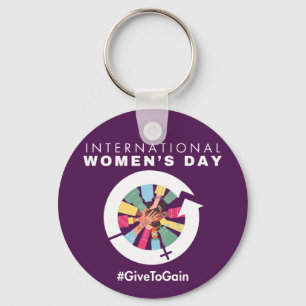 Chaveiro Dia Internacional da Mulher 2026 Dar Para Ganhar