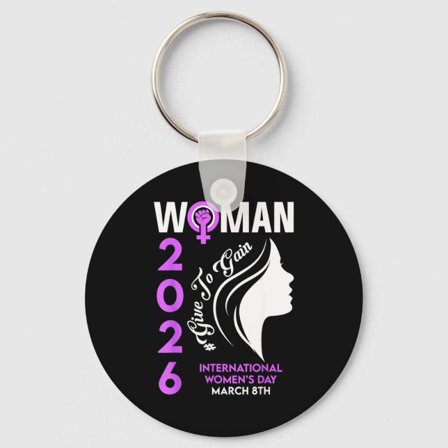Chaveiro Dia internacional da mulher 2026 março 8 empoderan (Frente)