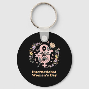 Chaveiro Dia Internacional da Mulher 8 de Março Rosa Femini