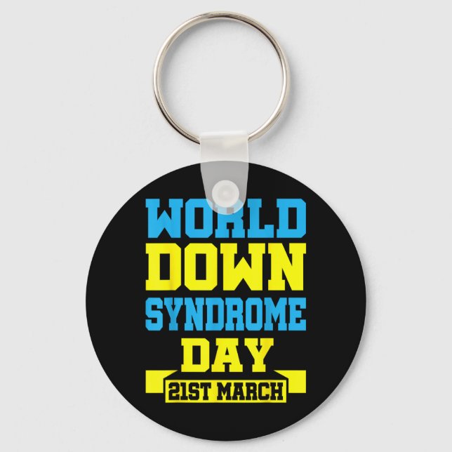 Chaveiro Dia Mundial da Síndrome de Down 21 de Março (Frente)