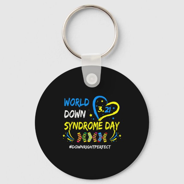 Chaveiro Dia mundial da síndrome de down 321 conscientizaçã (Frente)