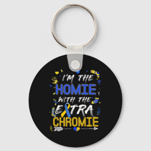Chaveiro Dia Mundial da Síndrome de Down Homie Com Um Cromi