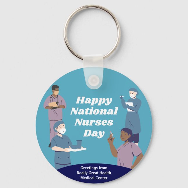 Chaveiro Dia Nacional de Enfermeiros Personalizável (Verso)