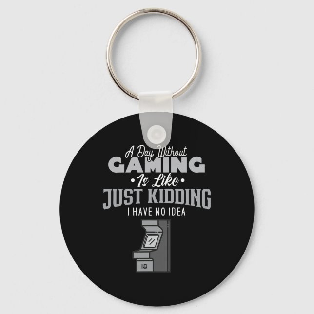 Chaveiro Dia Sem Jogo É Como Sarcástico Novato Gamer (Frente)