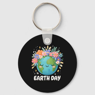 Chaveiro Dia Terrestre Camisa Cuja Terra E Planeta Floral D