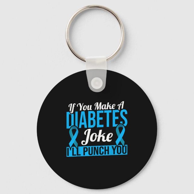 Chaveiro Diabetes Azuis Piada de Diabetes (Frente)