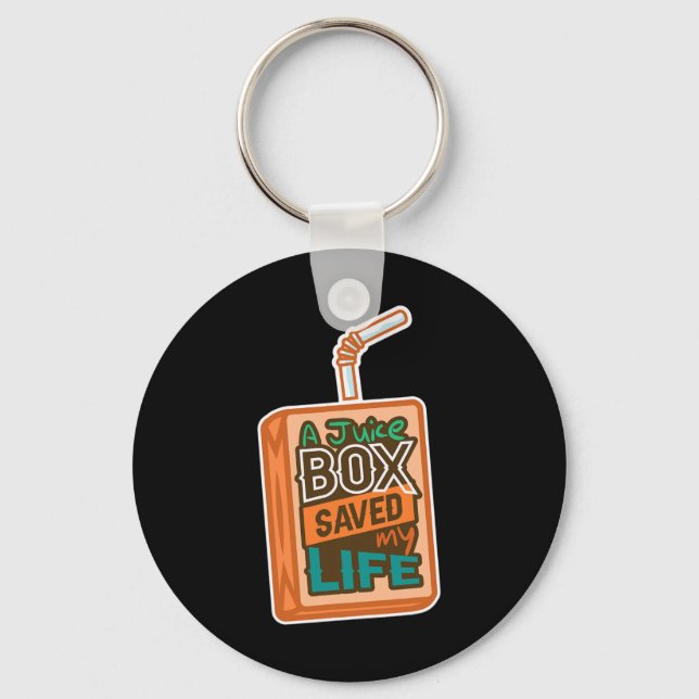 Chaveiro Diabetes Consciência Um Juice Box Salvou Minha Vid (Frente)