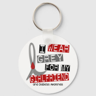 Chaveiro Diabetes eu visto o cinza para meu namorada 37