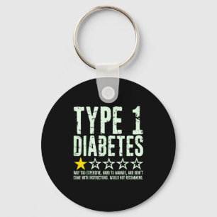 Chaveiro Diabetes Tipo 1 Classificação de Uma Estrela, Dia