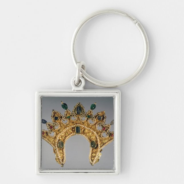 Chaveiro Diadem do russo, ouro ajustado com pérolas (Frente)
