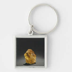 Chaveiro Diamante amarelo no áspero