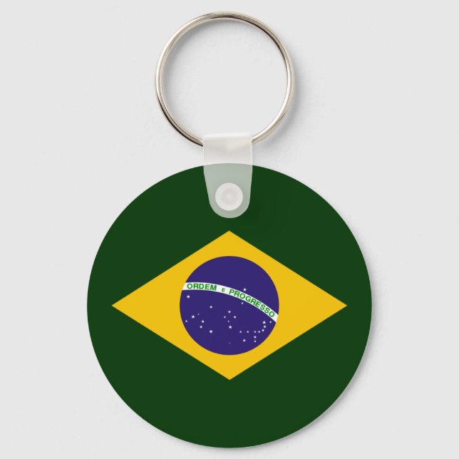 Chaveiro Diamante do Brasil - emblema da bandeira brasileir (Frente)