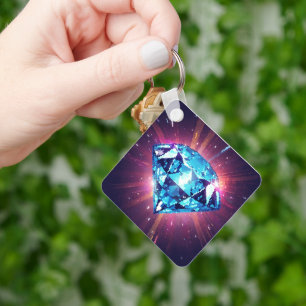 Chaveiro Diamante Pixelado Brilhante