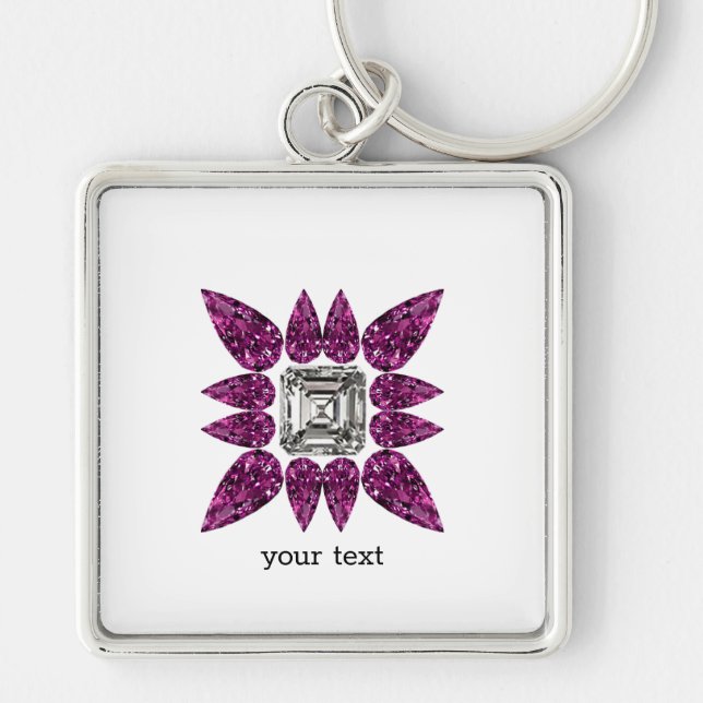 Chaveiro Diamante Roxo (Frente)
