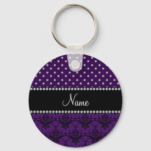 Chaveiro Diamantes roxos conhecidos personalizados do roxo