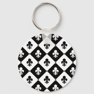 Chaveiro Diamond Fleur De Lis Pattern