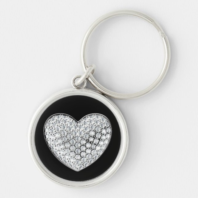 Chaveiro Diamond Heart-Black Bg (Frente)