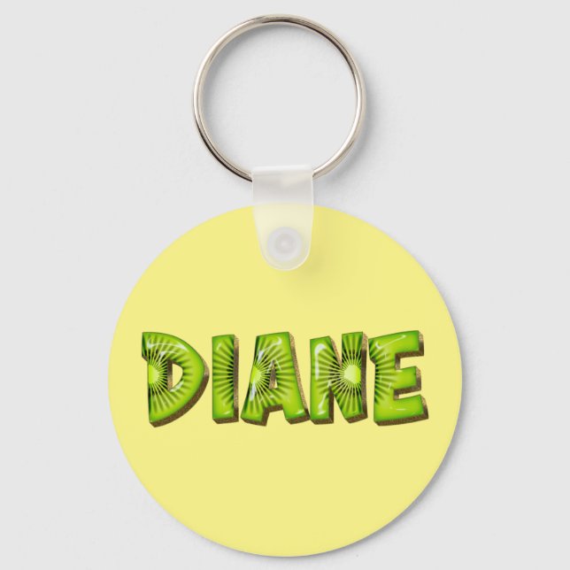 Chaveiro Diane Name Kiwi Design Schlüsselanhänger (Frente)