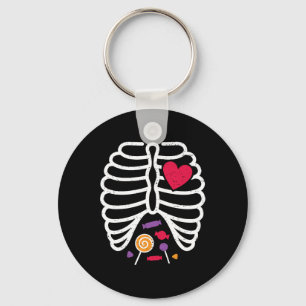 Chaveiro Dias de as Bruxas engraçados de gaiolas Skeleton M