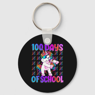 Chaveiro Dias de Escola Unicórnio 100 Dias Mais Inteligente