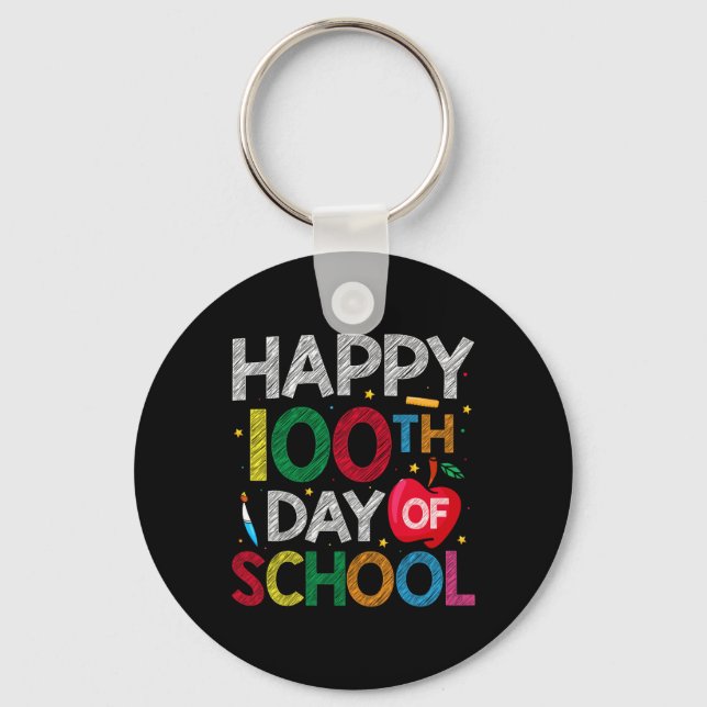 Chaveiro Dias De Professores E Crianças Felizes 100º Dia Nã (Frente)
