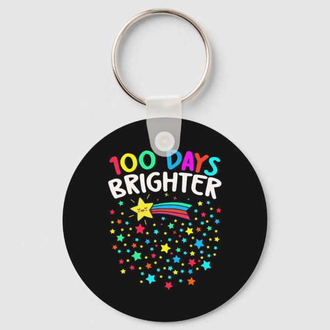 Chaveiro Dias Mais Brighter Felizes 100 Dias De Professores (Frente)