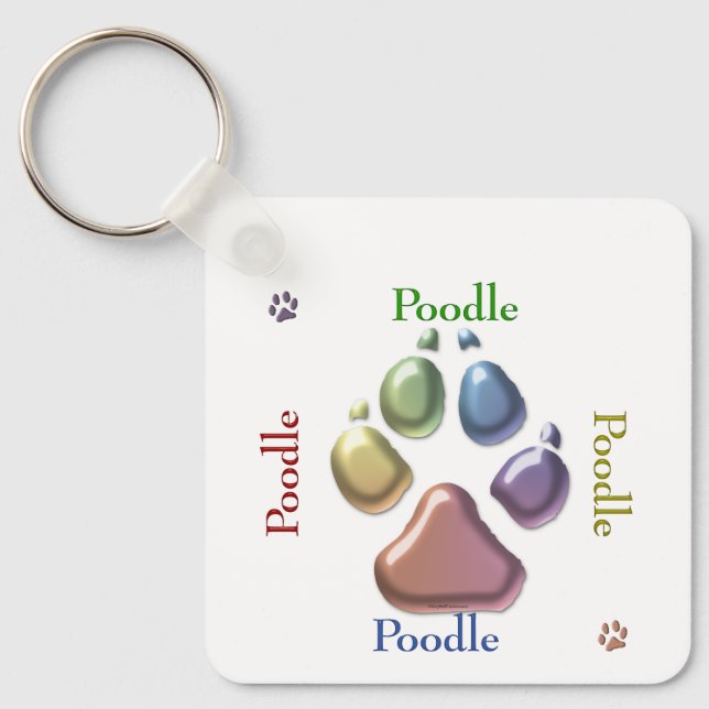 Chaveiro Dica para ser Poodle Quadrado (Frente)