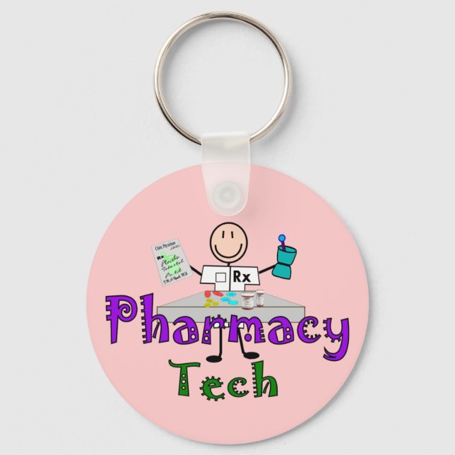 Chaveiro Dicas de Design do Pharmacy Tech Stick (Frente)