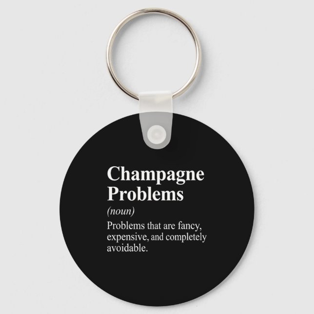 Chaveiro Dicionário de Definição de Problemas de Champanhe (Frente)