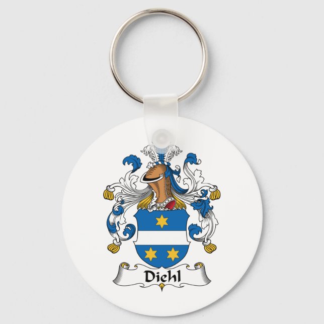 Chaveiro Diehl Family Crest (Frente)