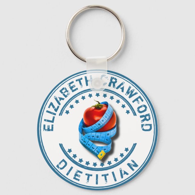 Chaveiro Dietologista Dietitiano Médico Com Fita De Medição (Frente)