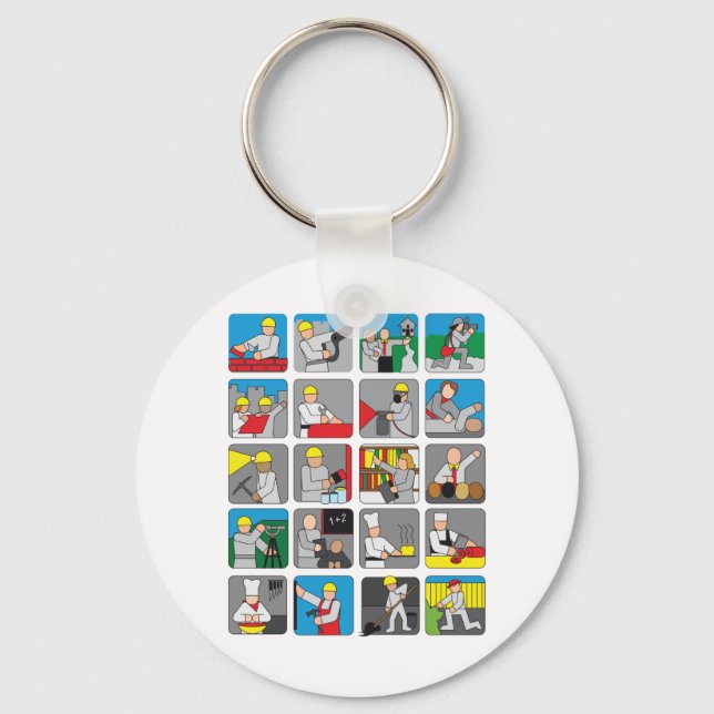 Chaveiro Diferentes profissões (Frente)