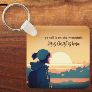 Chaveiro Diga-o sobre a montanha que Jesus Cristo é Nascer