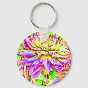 Chaveiro Digital Watercolor Dahlia