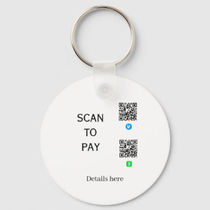 Chaveiro digitalizar para pagar detalhes do código QR do ve