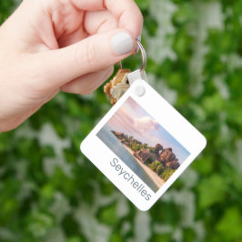 Chaveiro Dígito Seicheles La Digue Vintage Sunset Holiday G