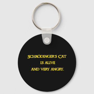 Chaveiro Dilema Quântico Divertido - O Gato de Schrödinger