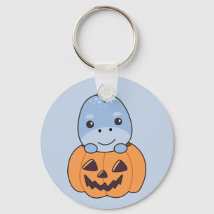 Chaveiro Dino Em Pumpkin Sweet Dinos Happy Halloween Keycha