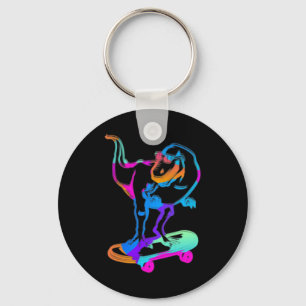 Chaveiro Dino Patinador Engraçado Skate Patinação De Placa 