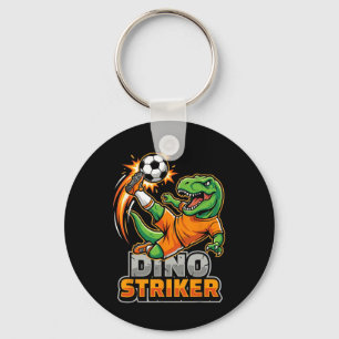 Chaveiro Dino Striker T-rex Chute de Futebol Dinossauro Eng