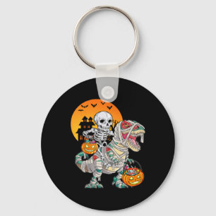 Chaveiro Dino T Rex Esqueleto de Halloween Assustador Menin
