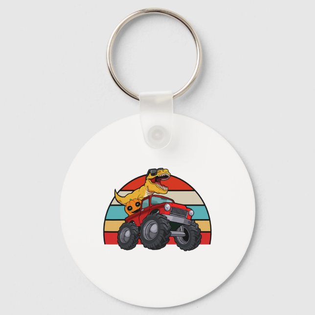 Chaveiro Dinossauro Caminhão Monstro Preguiçoso Halloween C (Frente)
