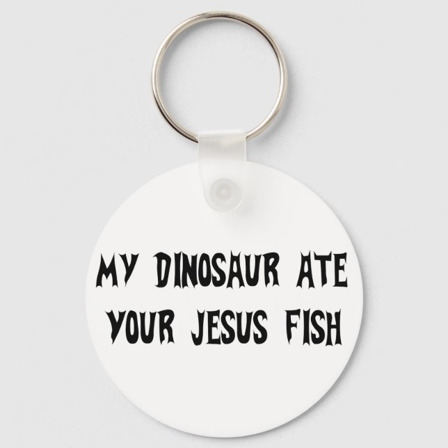 Chaveiro Dinossauro Come Peixe Jesus (Frente)