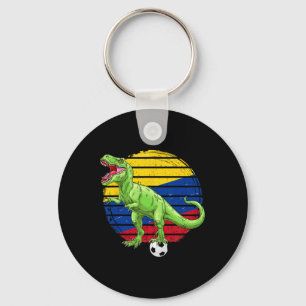 Chaveiro Dinossauro de Futebol Trex Bandeira da Colômbia Me