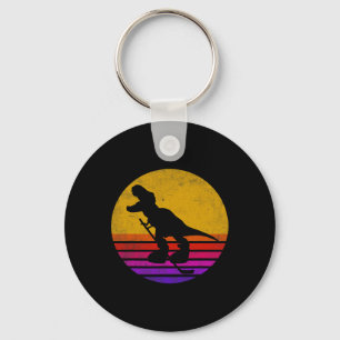 Chaveiro Dinossauro de hóquei no gelo dinossauro vintage re