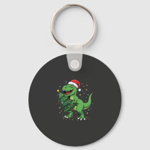 Chaveiro Dinossauro de Natal Papai Noel T Rex